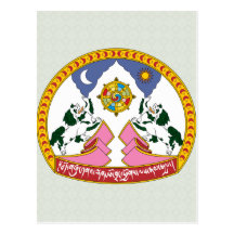 Tibet Coat of Arms detail Postcards