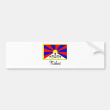 Tibet Flag Design Bumper Sticker