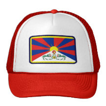 Tibet flag embroidered effect hat