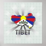Tibet Flag Map 2.0 Posters