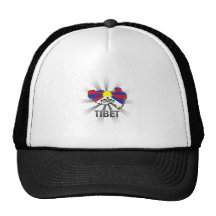 Tibet Flag Map 2.0 Trucker Hats