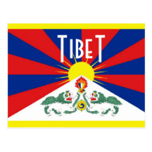 Tibet flag postcards