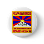 Tibet free and democratic button