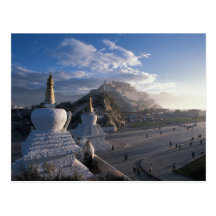 Tibet - Lhasa. Potala at sunrise Postcard