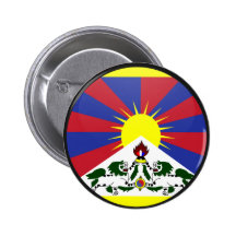 Tibet quality Flag Circle Buttons