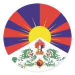Tibet Round Stickers