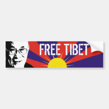 Tibetan Flag, Dalai Lama, FREE TIBET Bumper Stickers