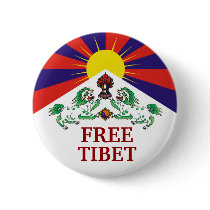 Tibetan Flag, FREE, TIBET Buttons