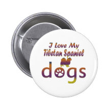 Tibetan Spaniel designs Buttons