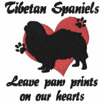 Tibetan Spaniels Leave Paw Prints embroidered shirts