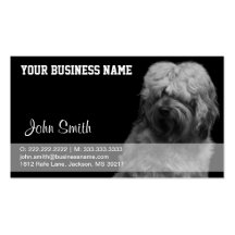 Tibetan Terrier Dark business card