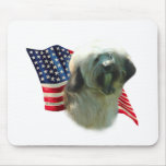 Tibetan Terrier Flag Mouse Pads