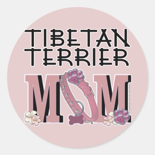 Tibetan Terrier MOM Round Sticker