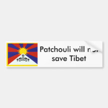 Tibetflag_WEB, Patchouli will not save Tibet Bumper Stickers