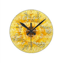 Tic Tac Sunflower Spell Wall Clocks