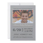 Ticket Photo Graduation Invite: Silver invitations