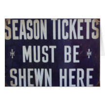Ticket sign Chinnor Station Oxfordshire UK Greeting Card
