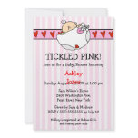 Tickled Pink Diaper Baby Girl Shower Invitations invitations