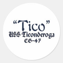 Tico-In Text Design Round Sticker