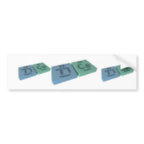 Tics as Ti Titanium and Cs Caesium Bumper Stickers