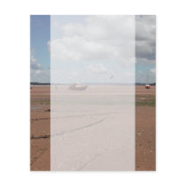 Tidal Moorings. Beached Boats. Devon UK. Flyer