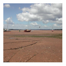 Tidal Moorings. Beached Boats. Devon UK. Photo Cut Out