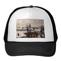 Tide Pools White Egret Trucker Hats