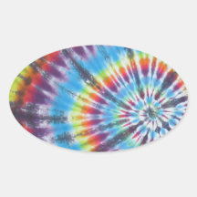 Tie Dye 2 - Most Popular Oval Stickers