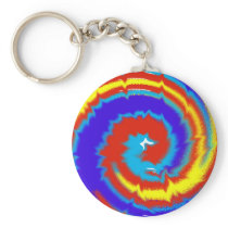 Tie Dye 420 Key Chain