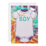 Tie Dye Baby Shower Invitations Boys