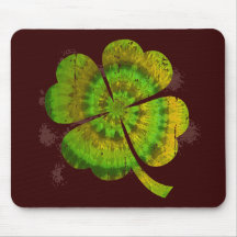 Tie Dye Clover Mousepads