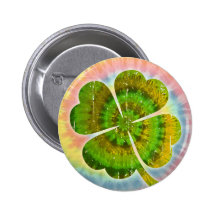 Tie Dye Clover Pins