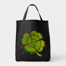Tie Dye Clover Tote Bag