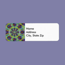 Tie Dye Hippie Kaleidoscaope Swirls labels
