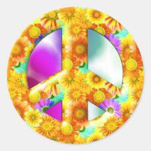 Tie Dye Peace Sign Designs Sticker