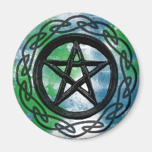Tie Dye Pentacle Refrigerator Magnets