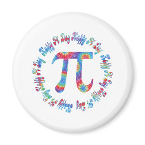 Tie Dye Pi Day Tees and Gifts Magnets