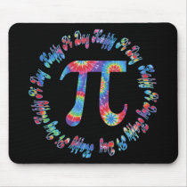 Tie Dye Pi Day Tees and Gifts Mouse Mat