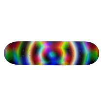 Tie dye rainbow coloured skateboard