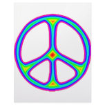 Tie Dye Rainbow Peace Sign 60's Hippie Love letterhead