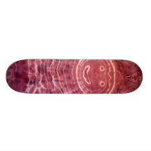 Tie Dye Skateboard - Purple Smiley Face