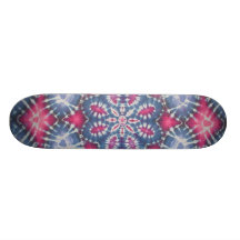 Tie Dye Skateboard - Red & Blue