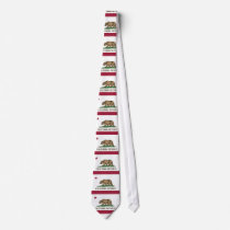 Tie with Flag of California, U.S.A.