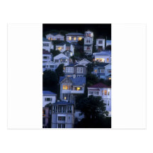 Tiered houses Oriental Bay Wellington Postcards