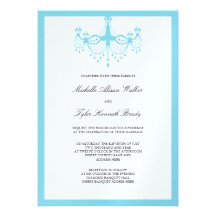 Tiffany Blue Chandelier Invitation