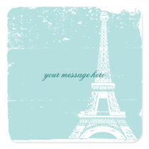 Tiffany Blue Eiffel Tower Wedding Stickers