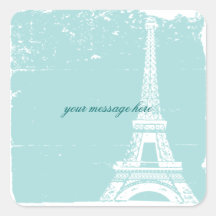 Tiffany Blue Eiffel Tower Wedding Stickers