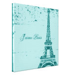 Tiffany Blue Eiffel Tower Wrapped Canvas Art Gallery Wrap Canvas