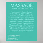 TIFFANY BLUE massage modalities list Poster