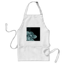Tiffany Blue Orchid on Black Aprons